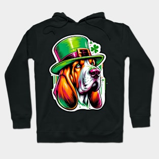 Bloodhound in Saint Patrick's Day Festive Mood Hoodie